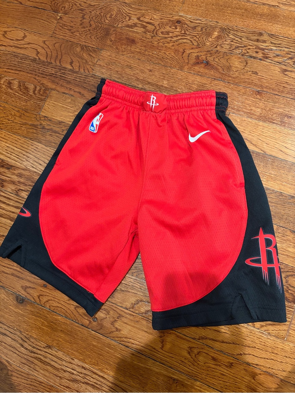 Nike Red & Black Houston Rockets Kids Basketball Shorts